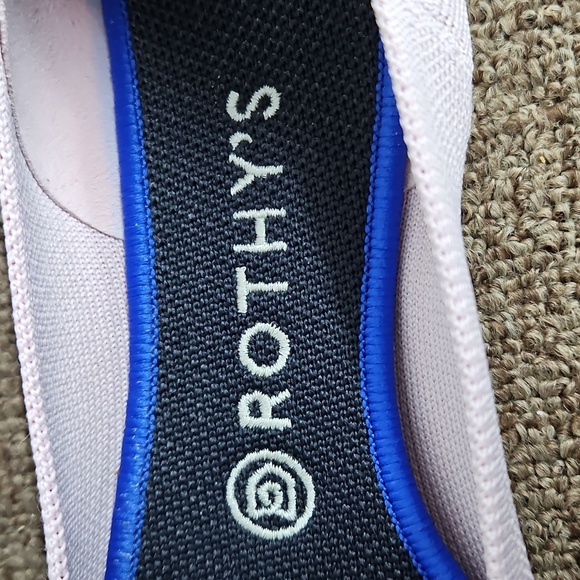 Rothy's Petal Pink Pointed Toe Ballet Flats Sz 9.5 Womens Solid Point - Picture 6 of 8